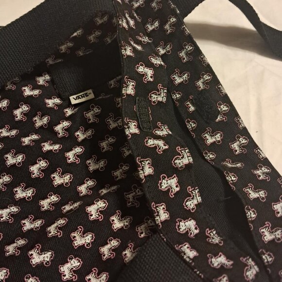 VANS CANVAS TOTE BAG BLACK PINK ZEBRAS NWOT - Picture 4 of 4